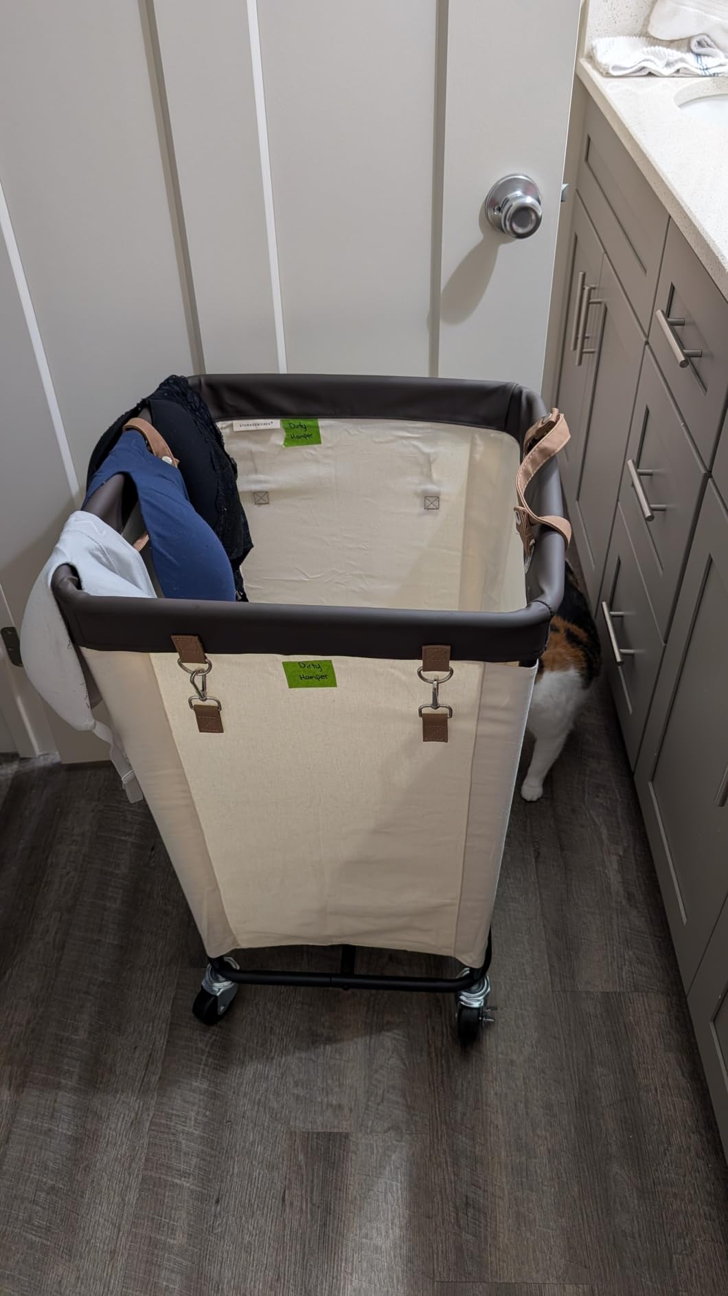 StorageWorks 160L Laundry Basket with Wheels, Rolling Hampers for Clothing customer photo 2