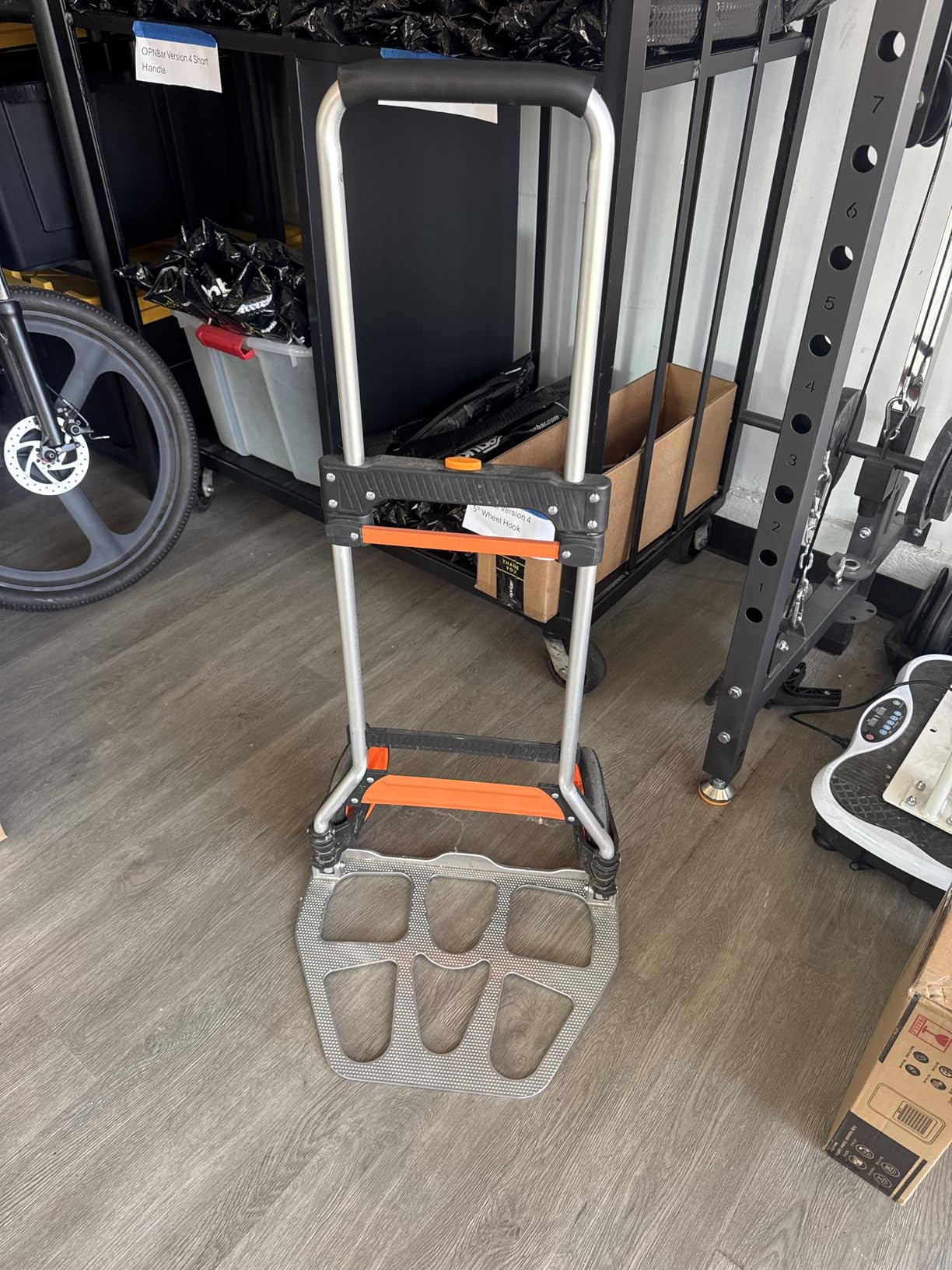 VEVOR Folding Hand Truck and Dolly, 275 Lbs Capacity, Aluminum Foldable Cart, Heavy-Duty Luggage Trolley Cart with Telescoping Handle and PP+TPR Wheels for Home, Office, Shopping, Travel customer photo 1