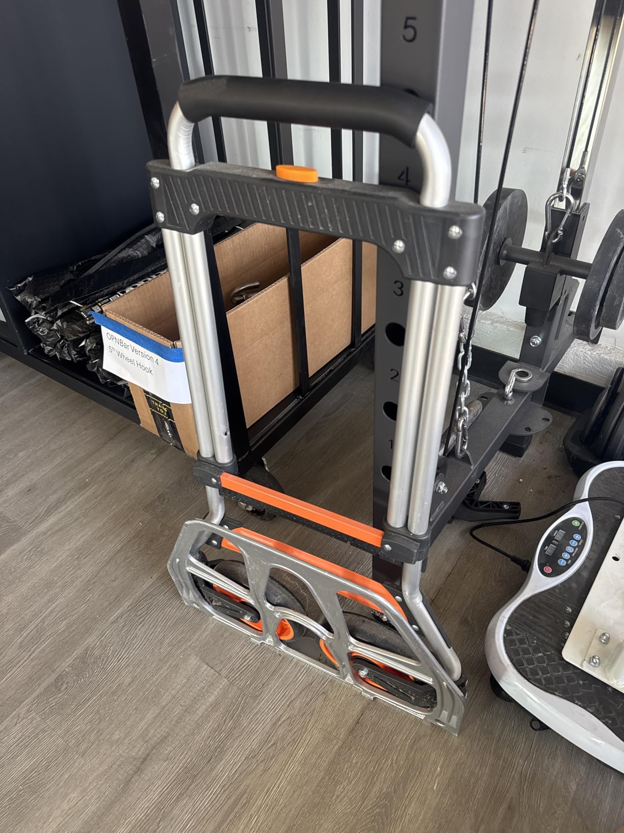 VEVOR Folding Hand Truck and Dolly, 275 Lbs Capacity, Aluminum Foldable Cart, Heavy-Duty Luggage Trolley Cart with Telescoping Handle and PP+TPR Wheels for Home, Office, Shopping, Travel customer photo 2