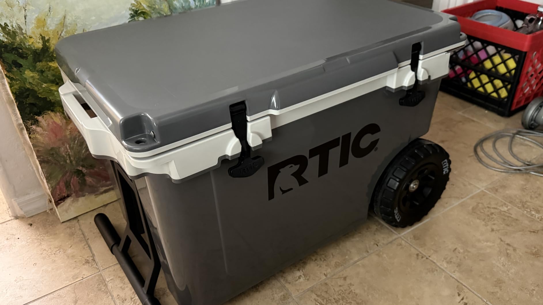 RTIC 52 QT Ultra-Light Wheeled Hard Cooler | Insulated, Ice Chest Box, Beach, Drink, Beverage, Camping, Picnic, Fishing, Barbecue, 30% Lighter Than Rotomolded customer photo 1