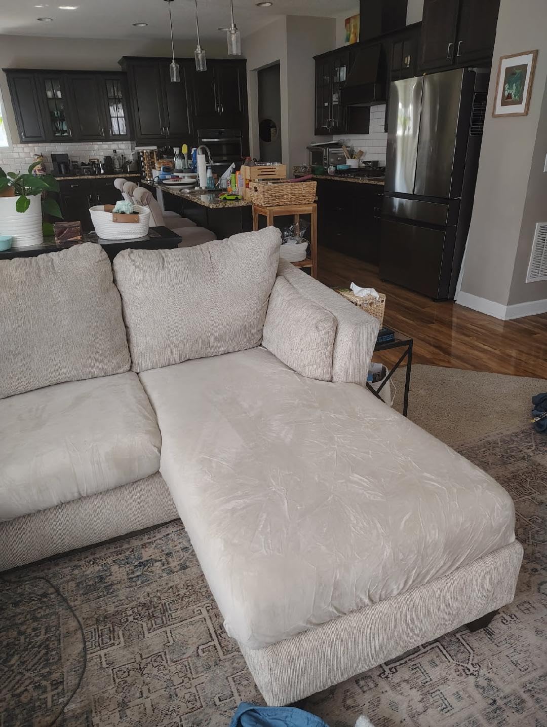 H.VERSAILTEX Velvet Stretch Individual Chaise Cover customer photo 2
