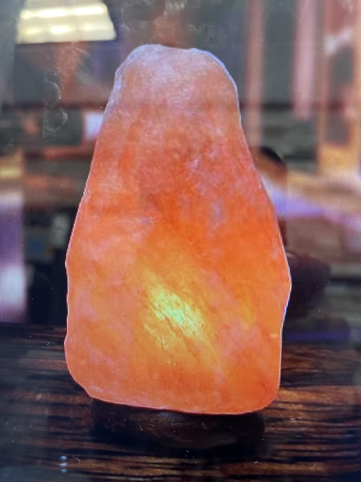 POHS 10-12 Inch Tall, 11-15 lbs Extra Large Himalayan Pink Salt Lamp | 100% Authentic Natural Hand-Carved Crystal Rock Salt Lamp with Wooden Base, Dimmable Cord & Bulb Replacement Included customer photo 2