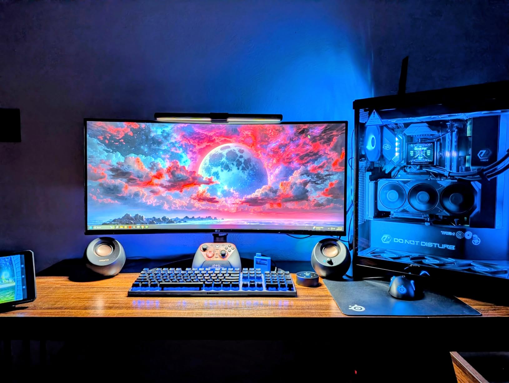 Quntis Monitor Light Bar with Remote, Eye-Care No Glare Computer Light Bar | Adjustable Brightness & Color Temperature, Space Saving Desk Lamp for Curved Flat Monitor Home Office Reading Gaming Study customer photo 1