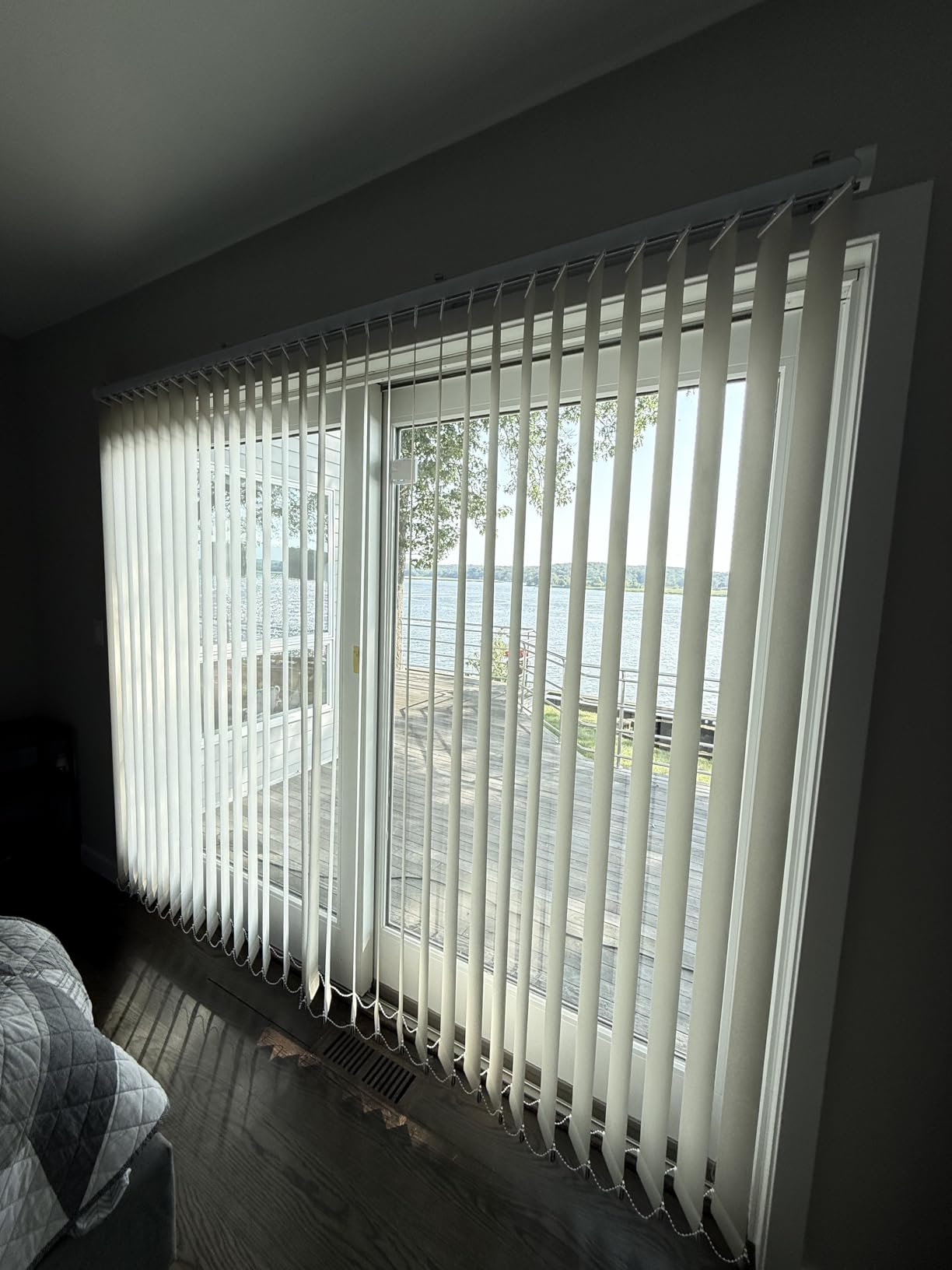 Graywind Fabric Vertical Blinds Custom Size Blackout Vertical Blind with Wand Control and Reversible Track Slats customer photo 2