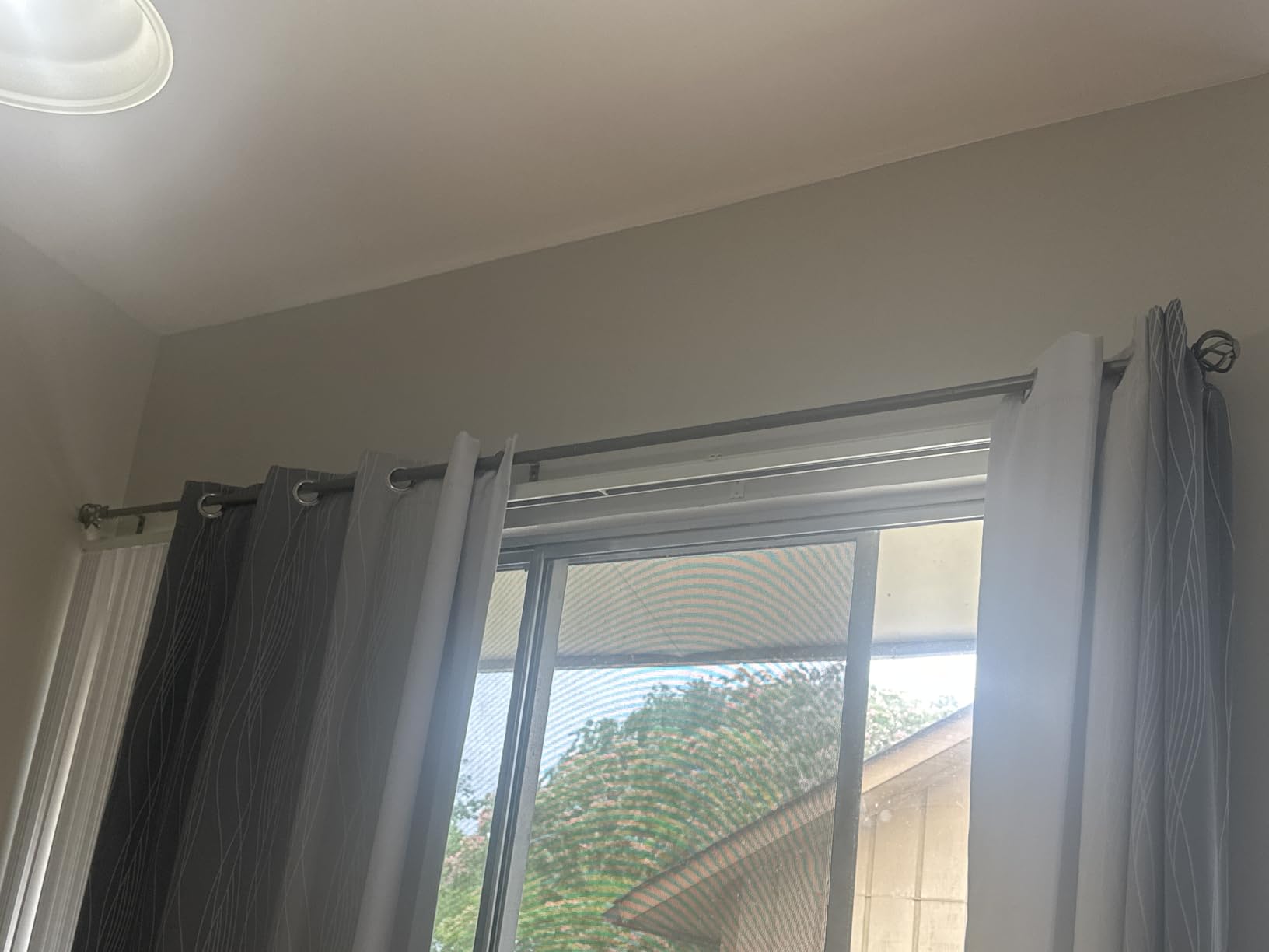 Curtain Rod 32 to 58, Window Treatment Rods, Antique Silver | 7/8 Inch Heavy Duty Adjustable Single Rod, Twisted Cage Finials, Come with Mounting Hardware, for Bedroom, Living Room customer photo 1