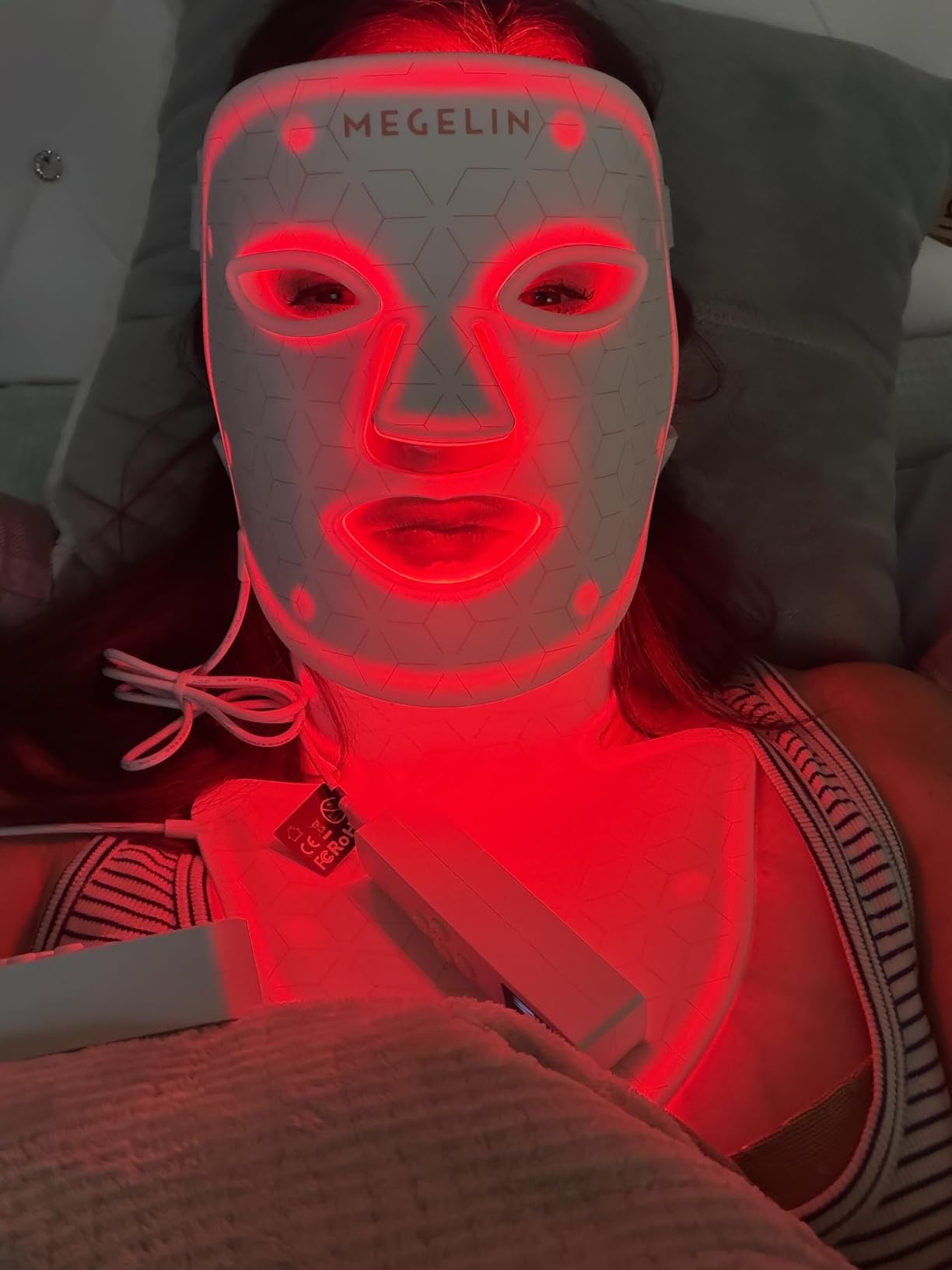 MEGELIN Led Red Light Therapy Face & Neck Mask, 7 Colors Led Light Therapy Facial Mask, Infrared Red Light Therapy Mask, Infrared Light Skin Rejuvenation customer photo 1