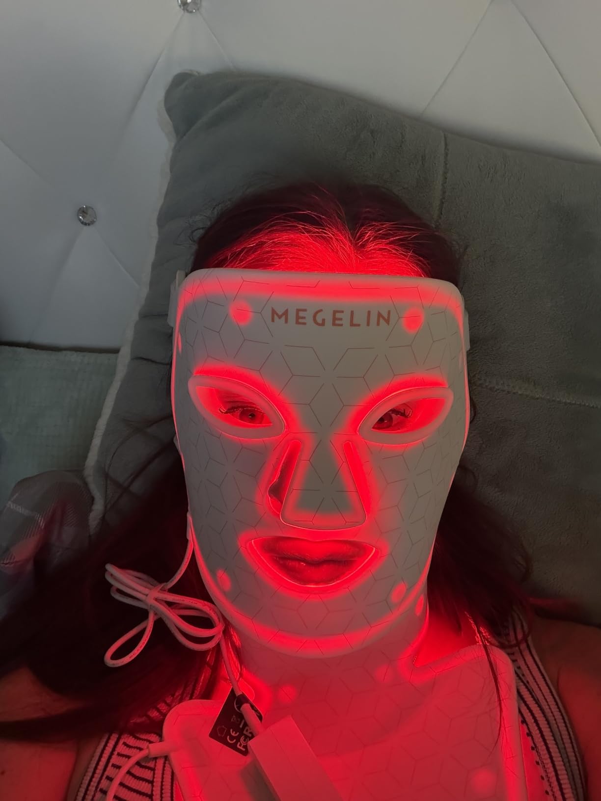 MEGELIN Led Red Light Therapy Face & Neck Mask, 7 Colors Led Light Therapy Facial Mask, Infrared Red Light Therapy Mask, Infrared Light Skin Rejuvenation customer photo 2