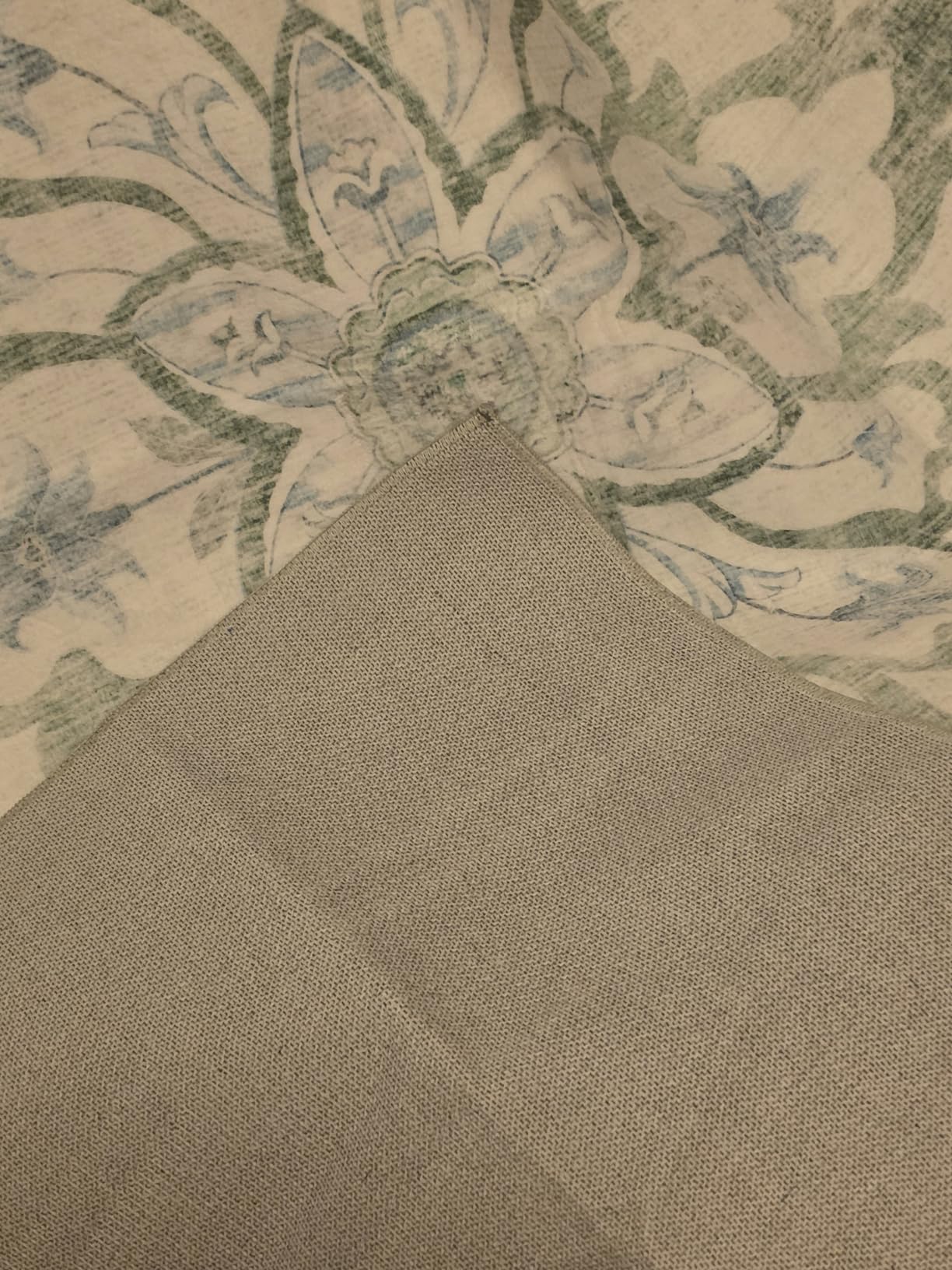 RELEANY Washable Area Rug, Round 6ft, Brick/Brown/Green | Non-Slip, Water Repellent, Pet Friendly, Easy to Clean, Vintage Floral Boho Decor for Living Room Bedroom Dining Room customer photo 1