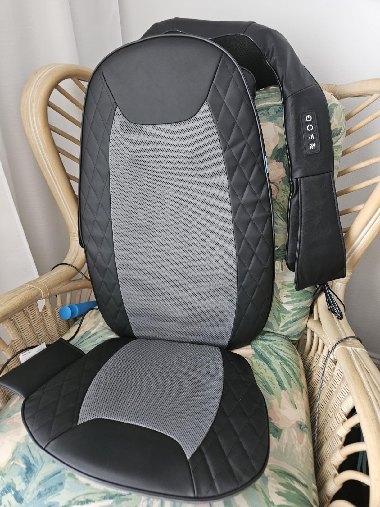 Shiatsu Back Massager for Chair, Full Back Massager with Heat for Pain Relief Deep Tissue, Chair Massager Pad, Back Support Inflatable Flap Massage Chair Cushion, Gifts for Men Women customer photo 1