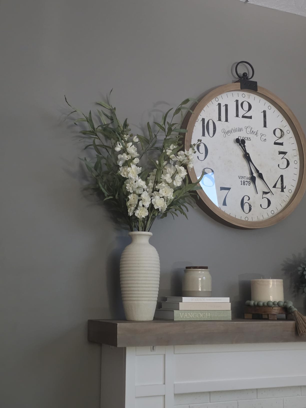 Vaseking Large Ceramic Rustic Vase, 11 inch Minimalist Decorative Farmhouse Tall Vase for Home Decor, Living Room, Shelf Decor, Enterway, Wedding, Table Decoration, Bronze customer photo 1