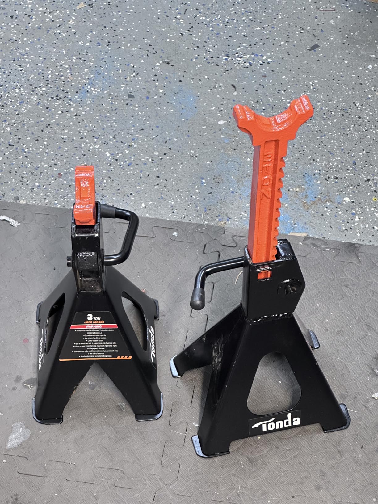 Jack Stands 3 Ton, Extra Tall Heavy Duty, Black, 1 Pair | 13.39
