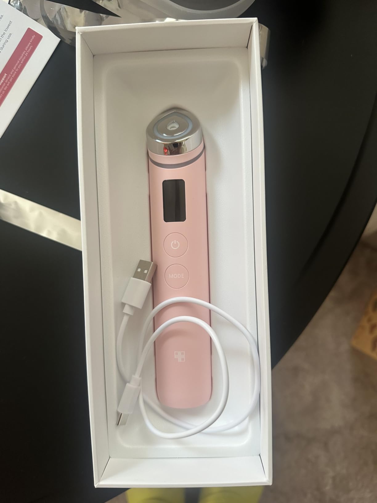 medicube Booster Pro | 6-in-1 Real Glass Glow Beauty Massager | for Clear, Radiant, Firmer-Looking Skin | Korean Skin Care | Black customer photo 2