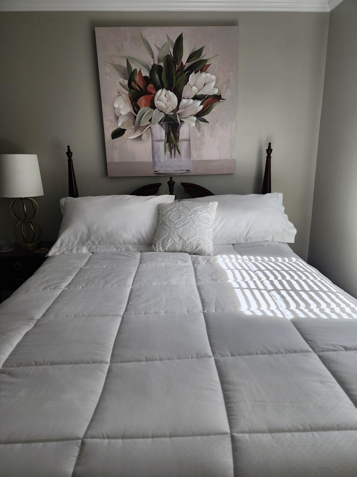 THREAD SPREAD 100% Egyptian Cotton King Size Sheets Set - Luxury 1500 Series Egyptian Cotton Sheets King Size (4 PC, White), Silky Soft, Sateen Weave, Cooling & Breathable, 17