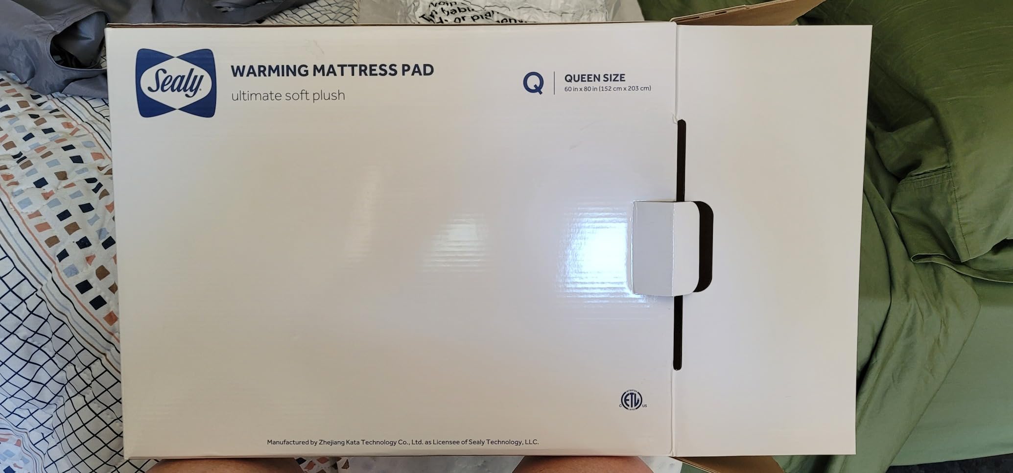 Sealy Heated Mattress Pad Queen Size with Plush Top, Coral Fleece Electric Bed Warmer with Dual Controller, 10 Heat Settings & Auto Off 1-12 Hours, Fit Up to 17