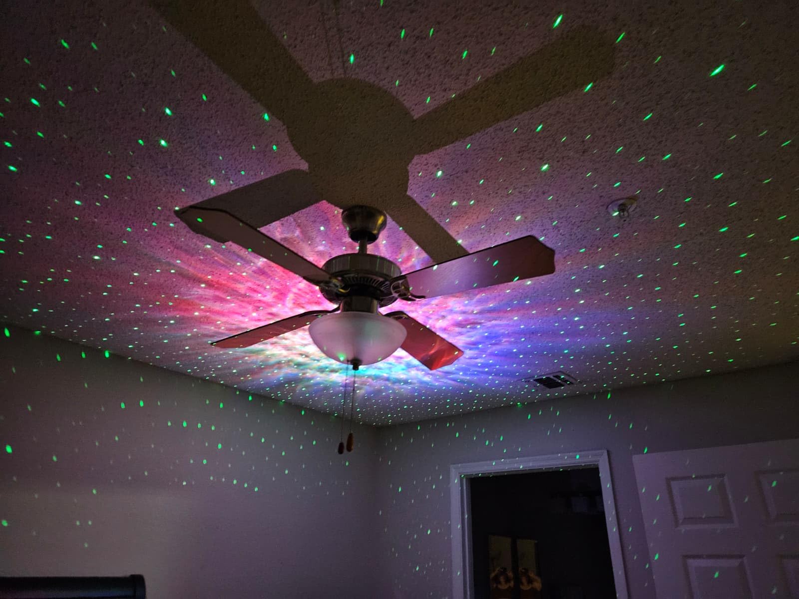 Rossetta Dual Lens Galaxy Star Aurora Projector Night Light for Bedroom | 58 Light Effects, White Noise, Bluetooth Speaker, Music Sync, Remote Control, Timer, Room Decor Gift for Kids Adults Teens customer photo 2
