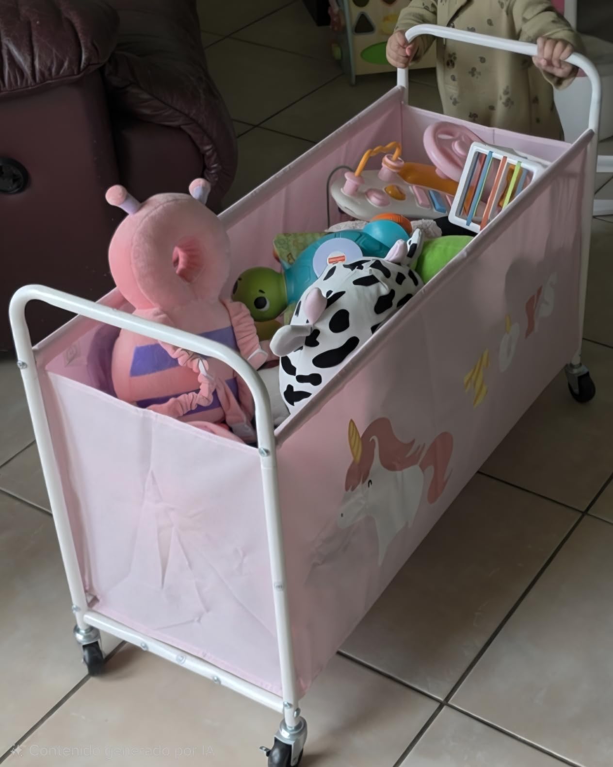 GRANNY SAYS 135L Large Toy Box for Boys, Toy Chest Storage with Wheels | 360° Swivel Casters, Cute Animal Pattern, Washable Toy Storage, Quick Assembly, Holds Stuffed Animals for Boys & Girls Room customer photo 1