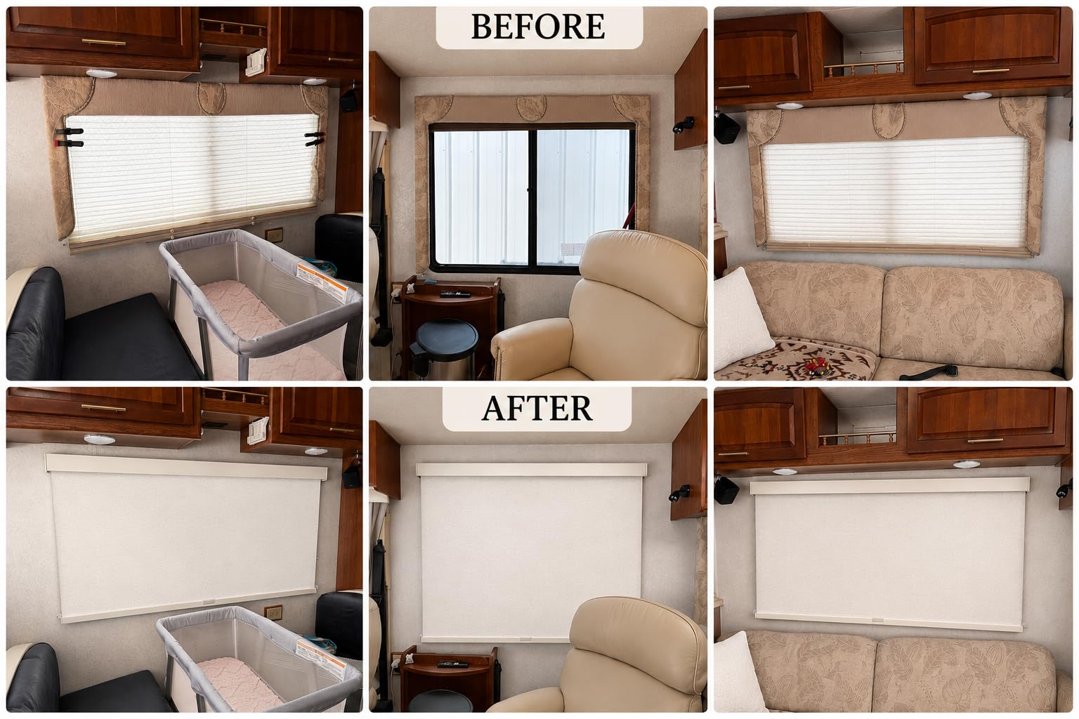 AOSKY Cordless Blackout Roller Shades, 34
