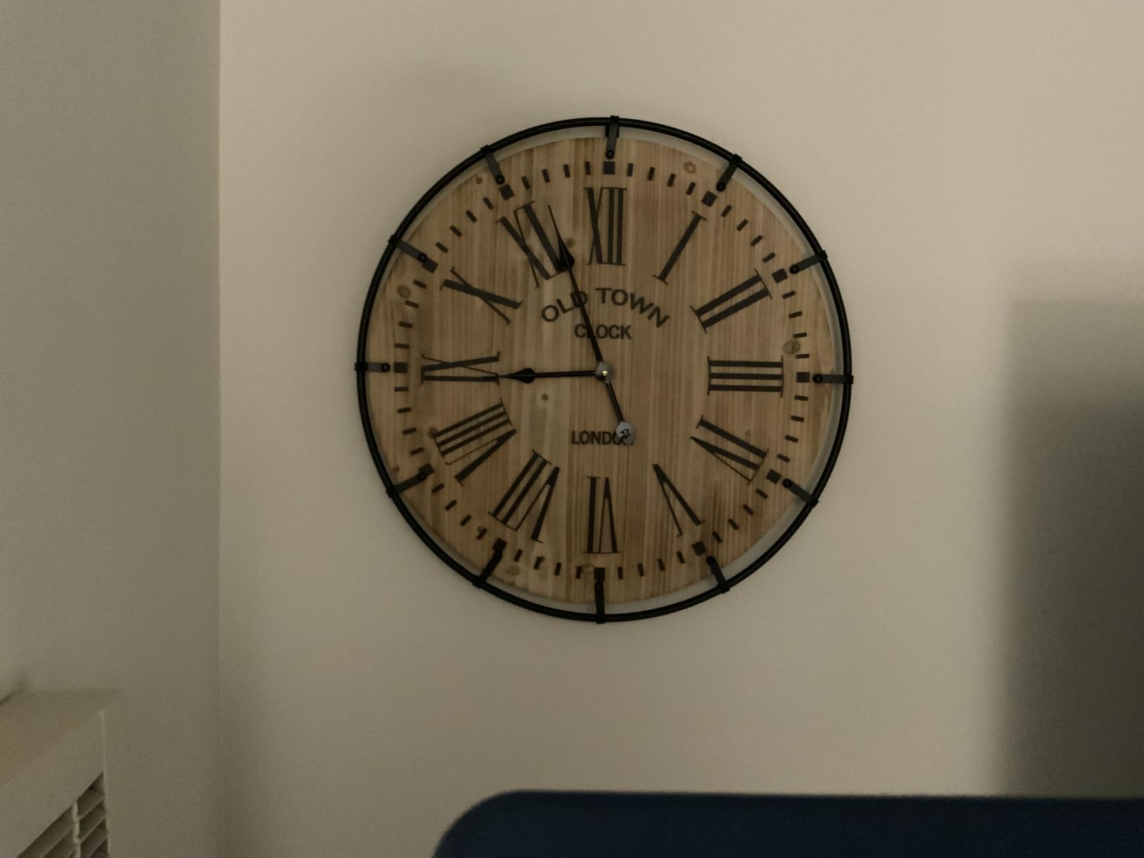 EMAX HOME 30 Inch Extra Large Wall Clock - Farmhouse Rustic Wood & Metal Design Silent Non-Ticking Battery Operated customer photo 1