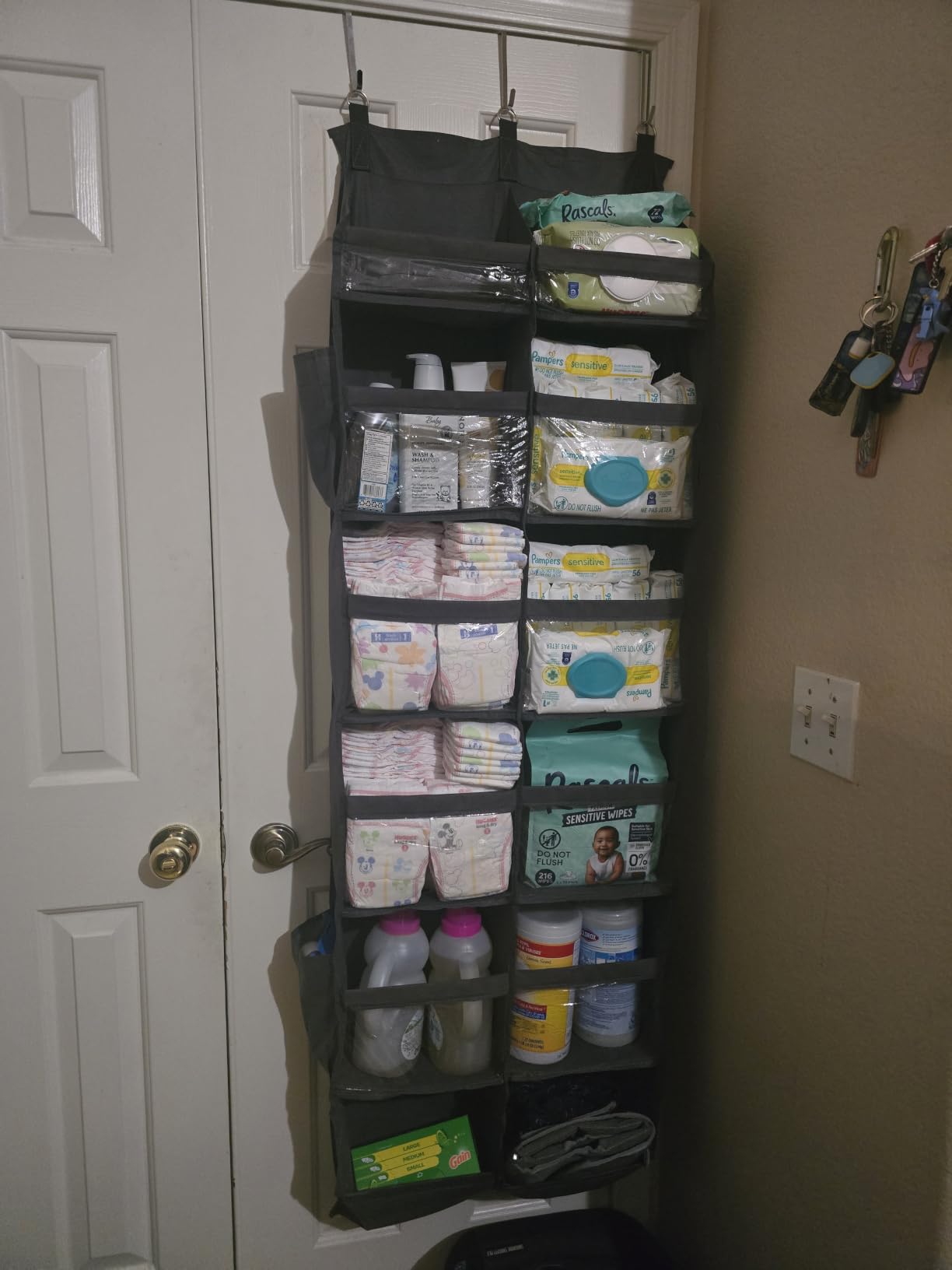 Lifewit 1 Pack Over the Door Organizer, 5 Section Clear Window Hanging Storage customer photo 1