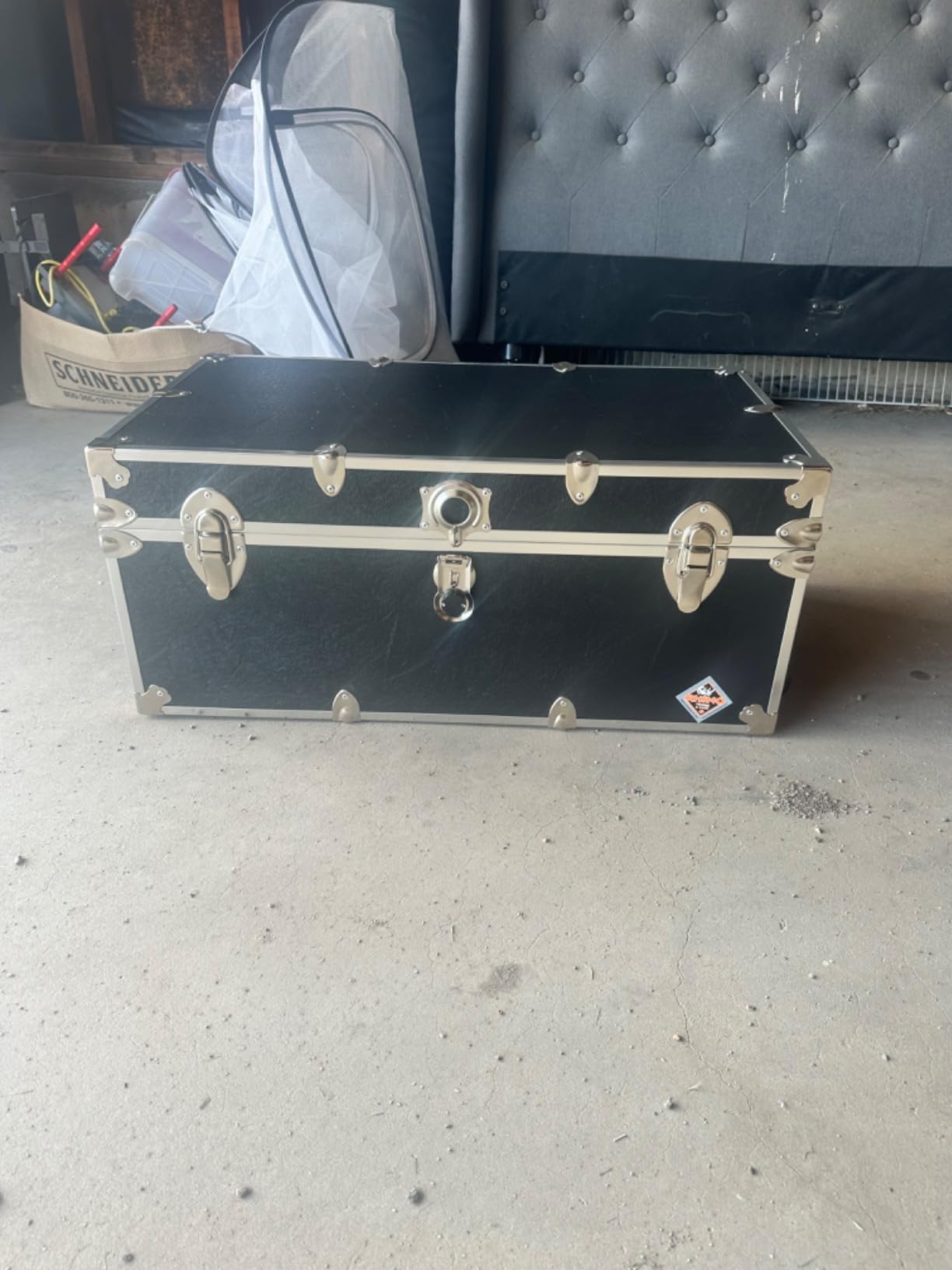 Rhino Large Essential Trunk with Wheels, Camp Footlocker, Dorm Storage | 32
