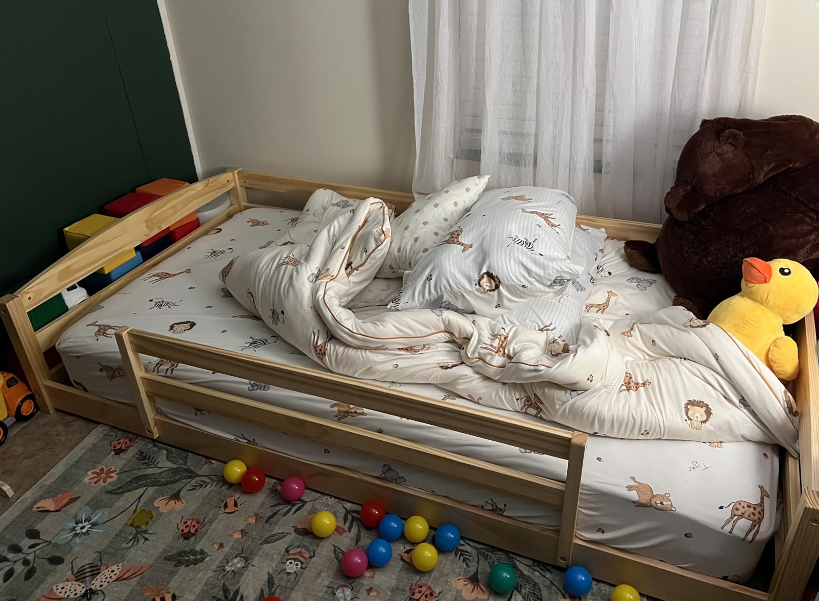 Ocodile Twin Floor Bed with Safety Guardrails for Kids, Montessori Inspired customer photo 1