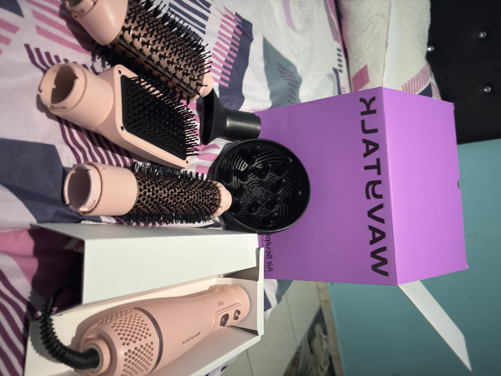 Blow Dryer Brush Set, Wavytalk Air Sculpt 5-in-1 Hot Air Brush Set, Multi Hair Styler for Salon Blowouts, Smooth Curls, Volumizing and Straightening, Sleek and Less Frizz, Pink customer photo 1