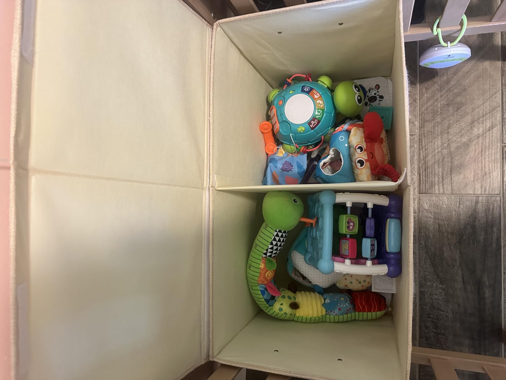 Large Toy Storage Box with Lid & Dividers, Collapsible Kids Toy Chest, Gray | Toy Box for Boys, Girls, Nursery, Bedroom, Living Room, Playroom, 25 x 13 x 16 inches customer photo 2