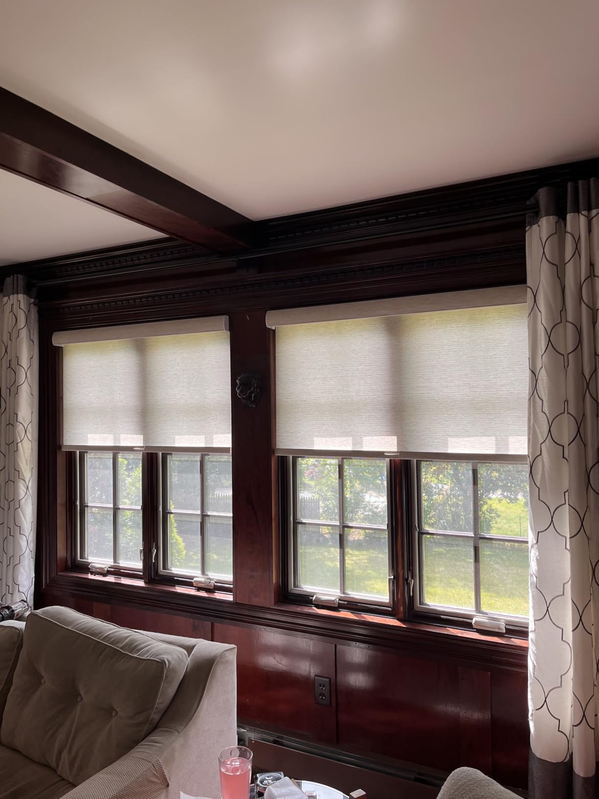 Persilux Light Filtering Roller Shades for Windows, Cordless, Linen Fabric, Roller Blinds, Thermal Insulated Fabric UV Protection Shades for Home, Office, Bedroom, Door, Light Filtering-Cream, Custom Now customer photo 1