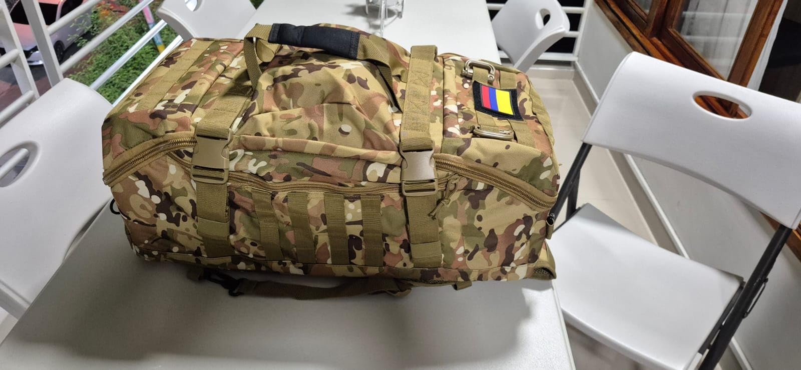 Hannibal Tactical 65L Large Duffle Bag, 3-in-1 Tactical Backpack MOLLE Pack for Sports, Gym, Outdoor, Black customer photo 2