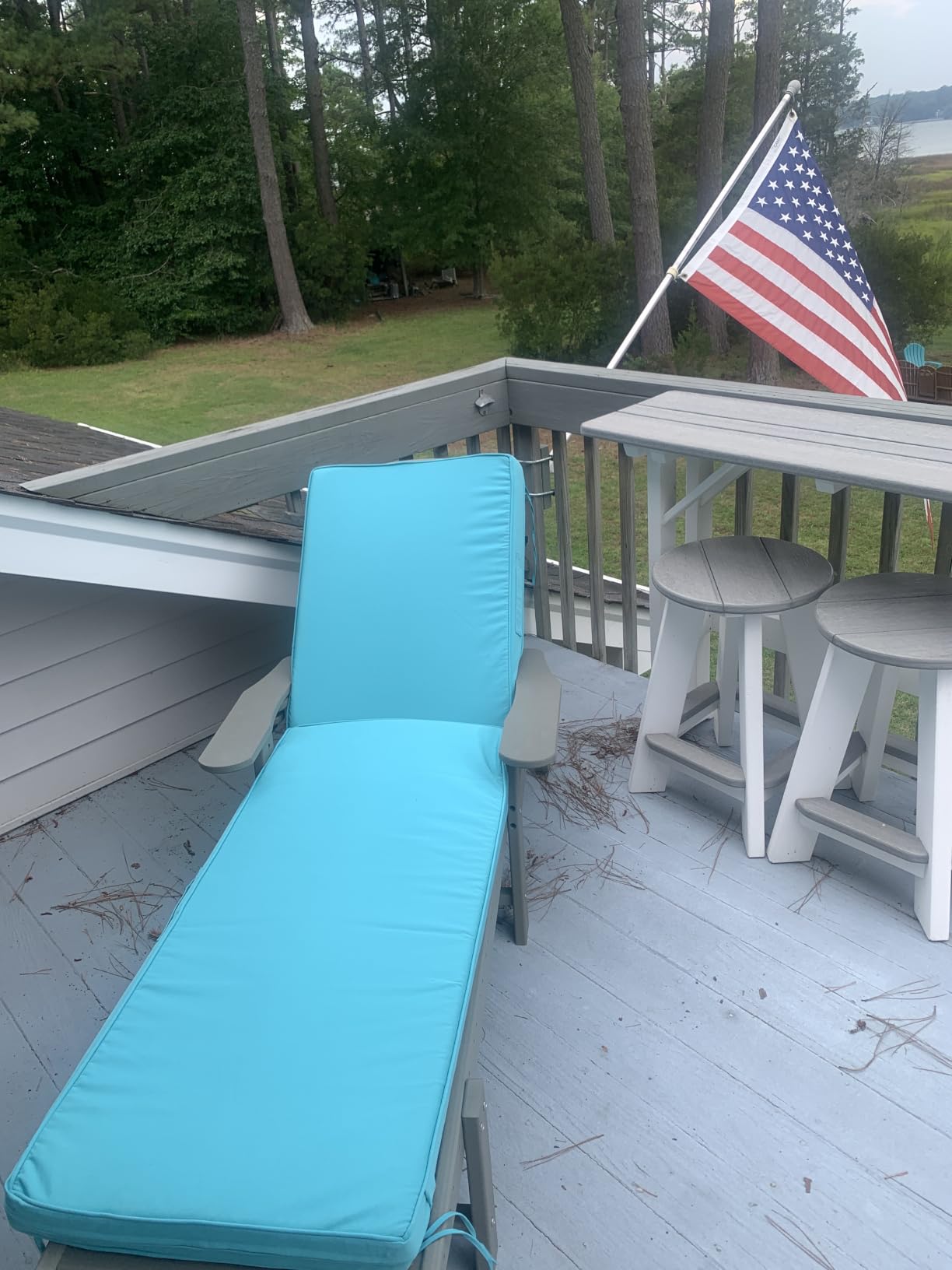 Oversized Outdoor Chaise Lounge Chair, HDPE Patio Chair with Wheels | Oversized outdoor HDPE chaise lounge with wheels & cup holder, 5 adjustable position, UV-resistant for patio, pool & backyard customer photo 2