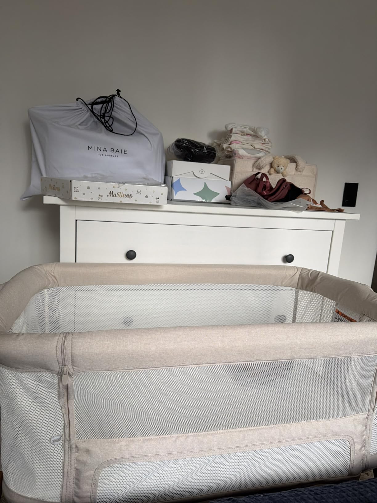 BabyBond Bassinet Bedside Crib, 3-in-1 Baby Bassinet Bedside Sleeper with Mattress and Sheet, Anti-Reflux, Full-Mesh Sides, 6-Height Adjustable customer photo 1