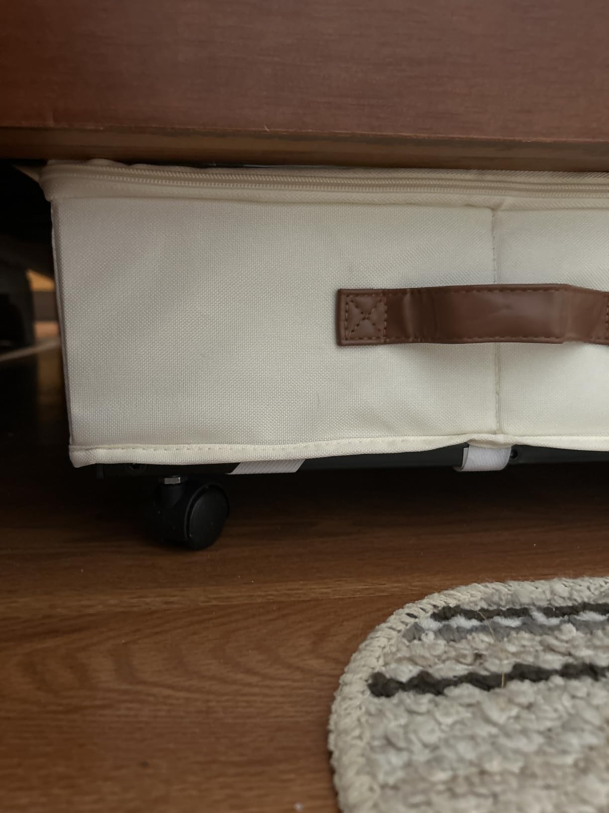 Yecaye Under Bed Storage with Wheels, 2 Pack Under Bed Storage Containers with Adjustable Dividers & Clear Lid, Rolling Underbed Organizer Bins Drawer for Clothes, Shoes, Blankets(30.3 x 16 x 6.7in) customer photo 1