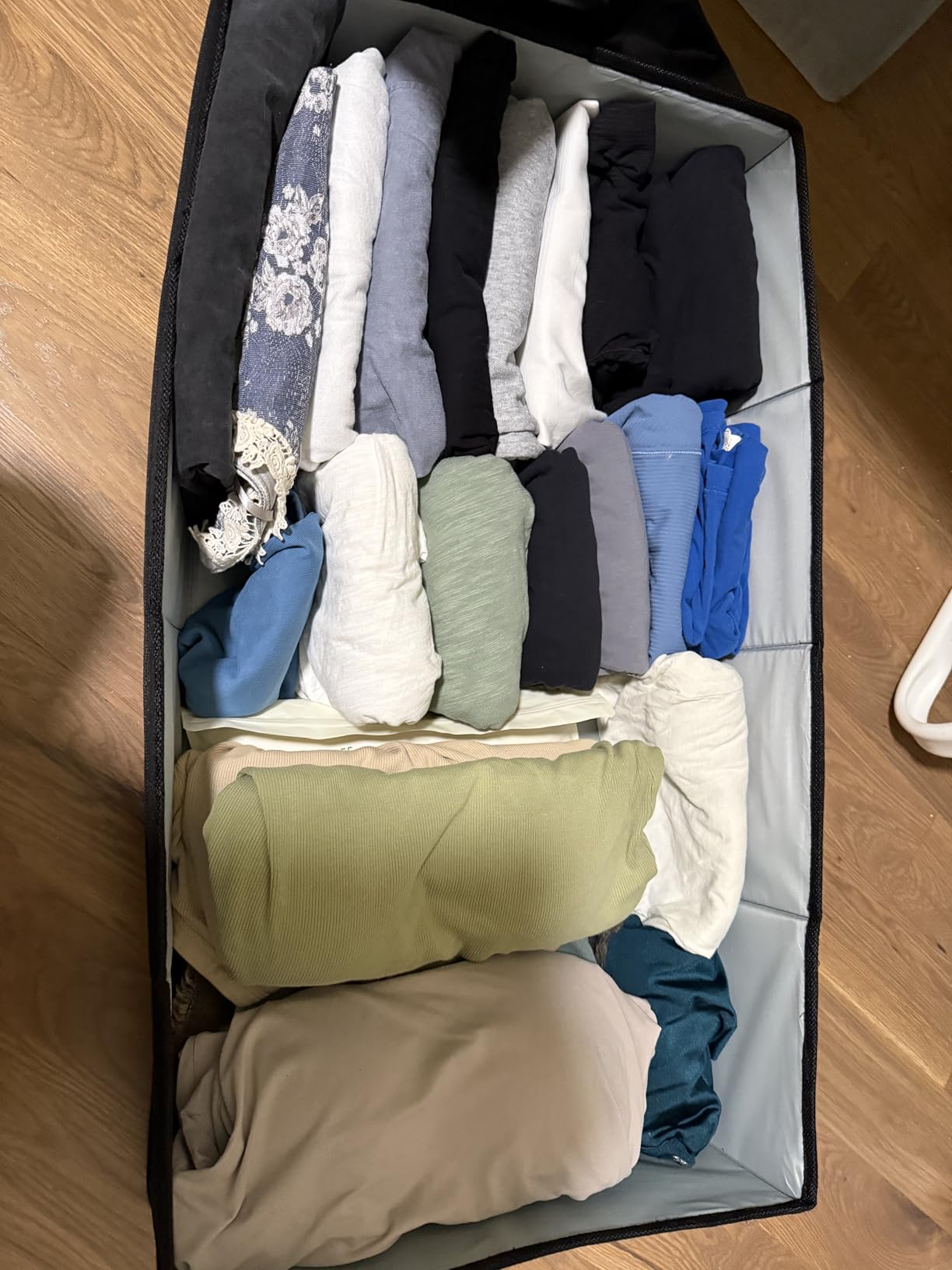 Under Bed Storage Container Bins 2 Pack, Low Profile Foldable Underbed Clothes Storage Organizer W/ Ultra Thick Fabric and Sturdy Bottom/Sides, Dual Zipper Storage Box for Dorm and Home 30x16x6.7