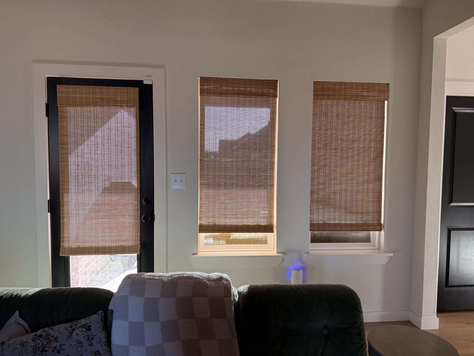 Cordless Bamboo Roman Shades, Light Filtering Bamboo Shades Blinds Window Treatment Roll Up Blind for Windows, 28