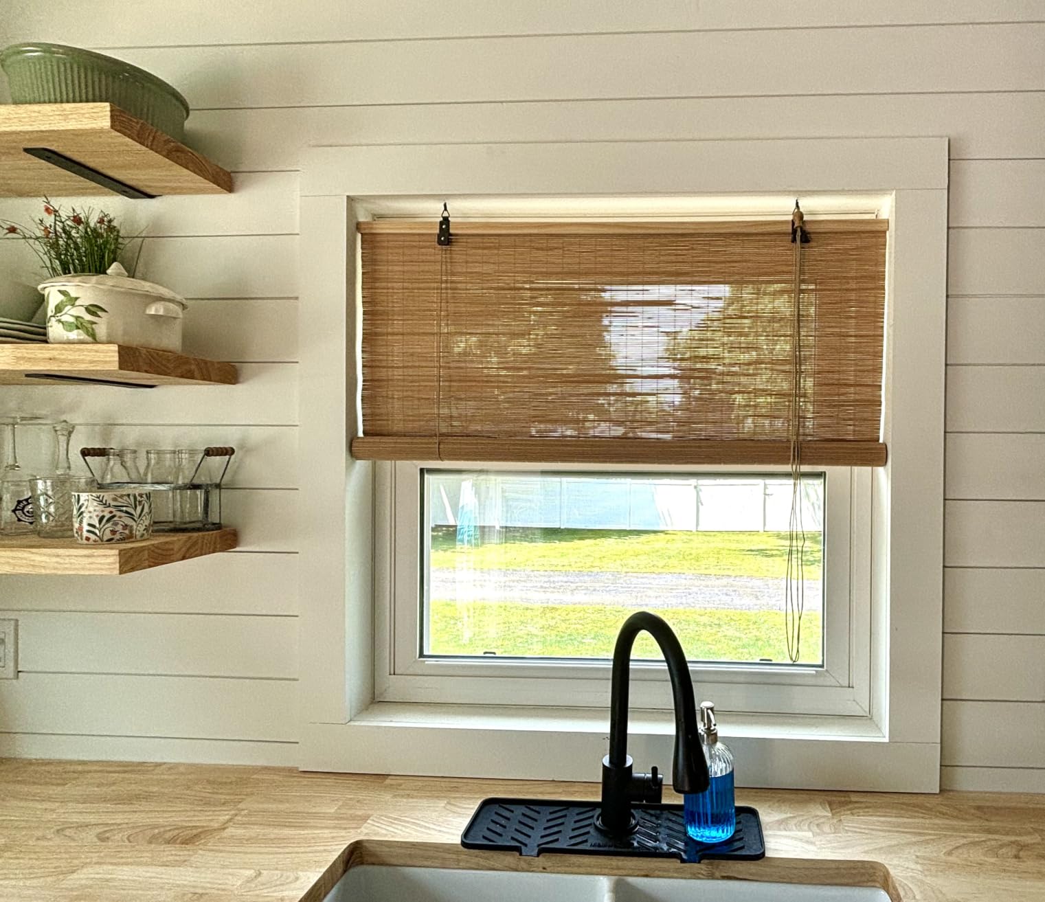 Bamboo Blinds for Interior Windows, Custom Bamboo Shades | Roller Shades for Indoor Window and Outdoor Patio, Easy to Install for Decks, Porches & Backyards customer photo 2