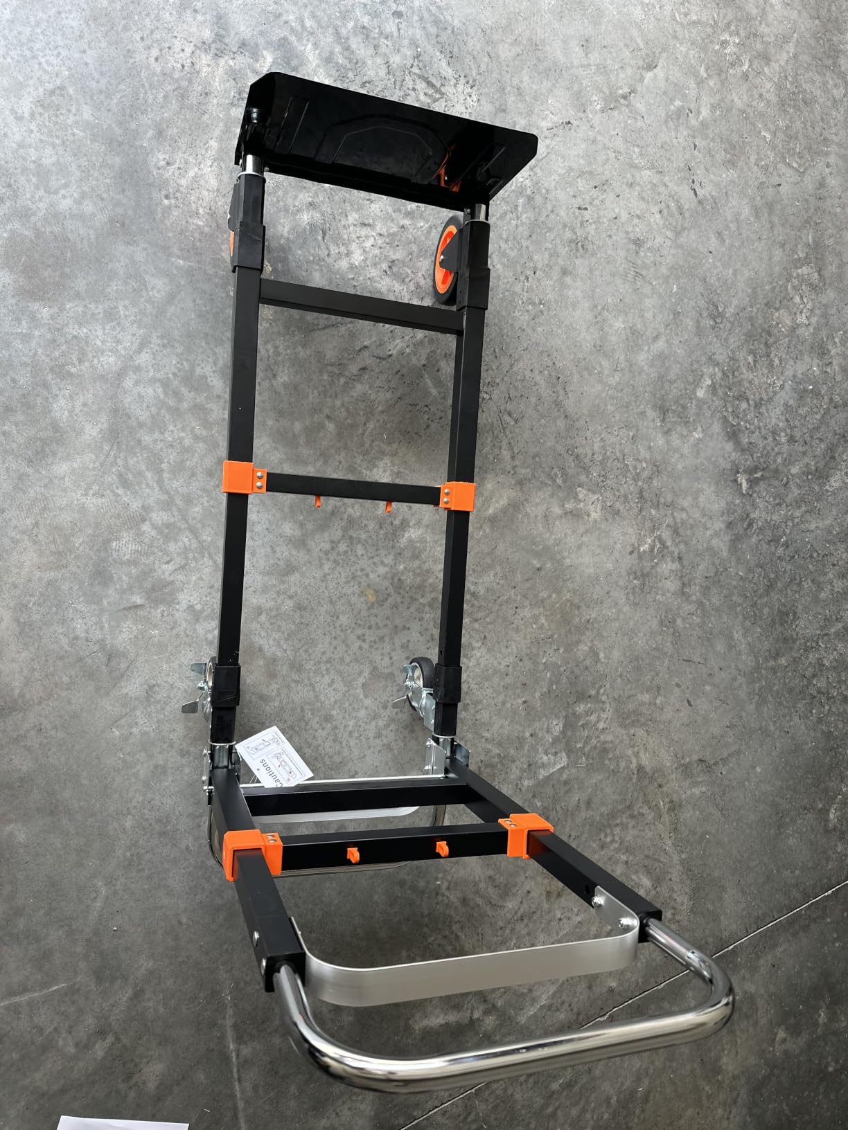 3 in 1 Heavy Duty Folding Hand Truck, Convertible Portable Steel Dolly with Telescopic Handle, Foldable Utility Cart with Rubber Wheels, 500 LBS customer photo 1