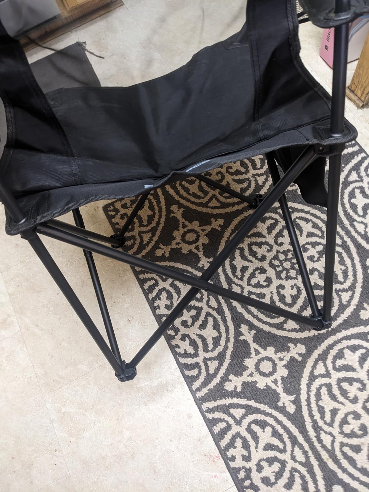 SONGMICS 2 Pack Breathable Camping Chairs, 330 lb Capacity Foldable Outdoor Chairs, High Back, Adjustable Armrests & Cup Holder customer photo 2
