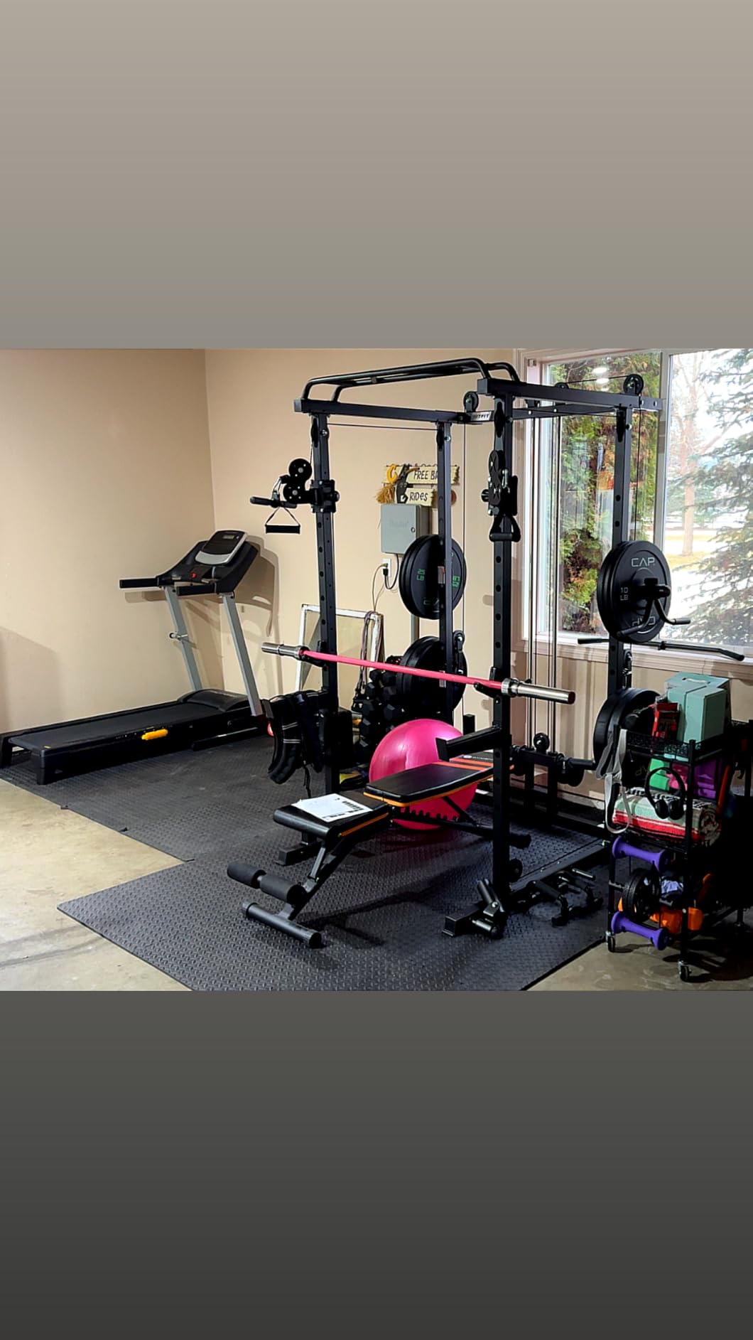 CAP 2-inch Olympic Bumper Plate Weight Set | 100-370 lbs | Multiple Colors | Storage Rack Optional customer photo 1