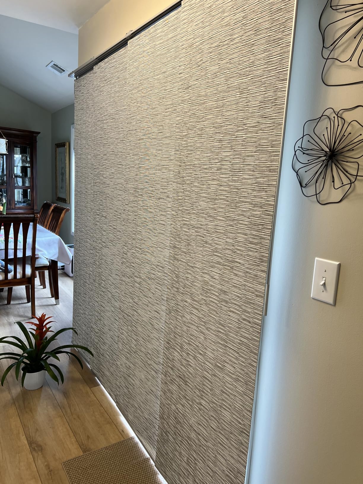 Blackout Vertical Blinds Thermal 45.8-86 x 96 in, Mica Luxe - Thermal Insulated Panels with Extendable Track customer photo 1