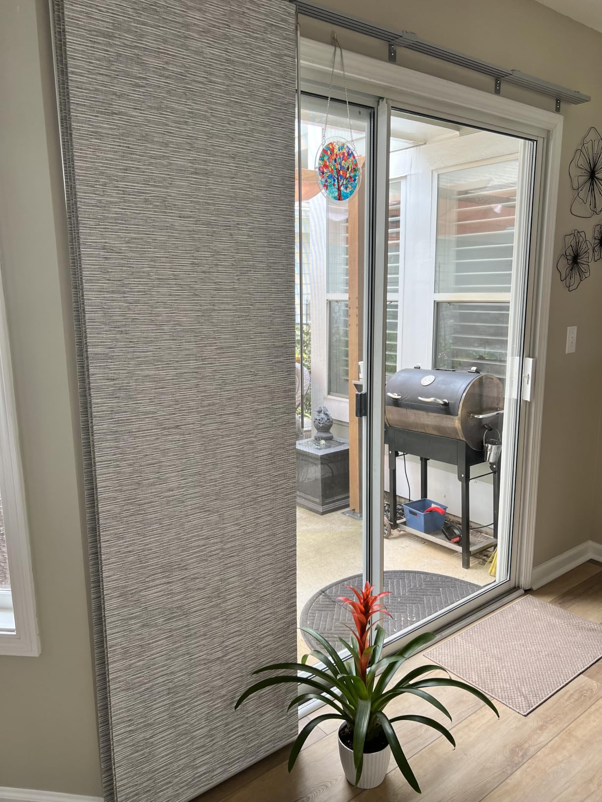 Blackout Vertical Blinds Thermal 45.8-86 x 96 in, Mica Luxe - Thermal Insulated Panels with Extendable Track customer photo 2