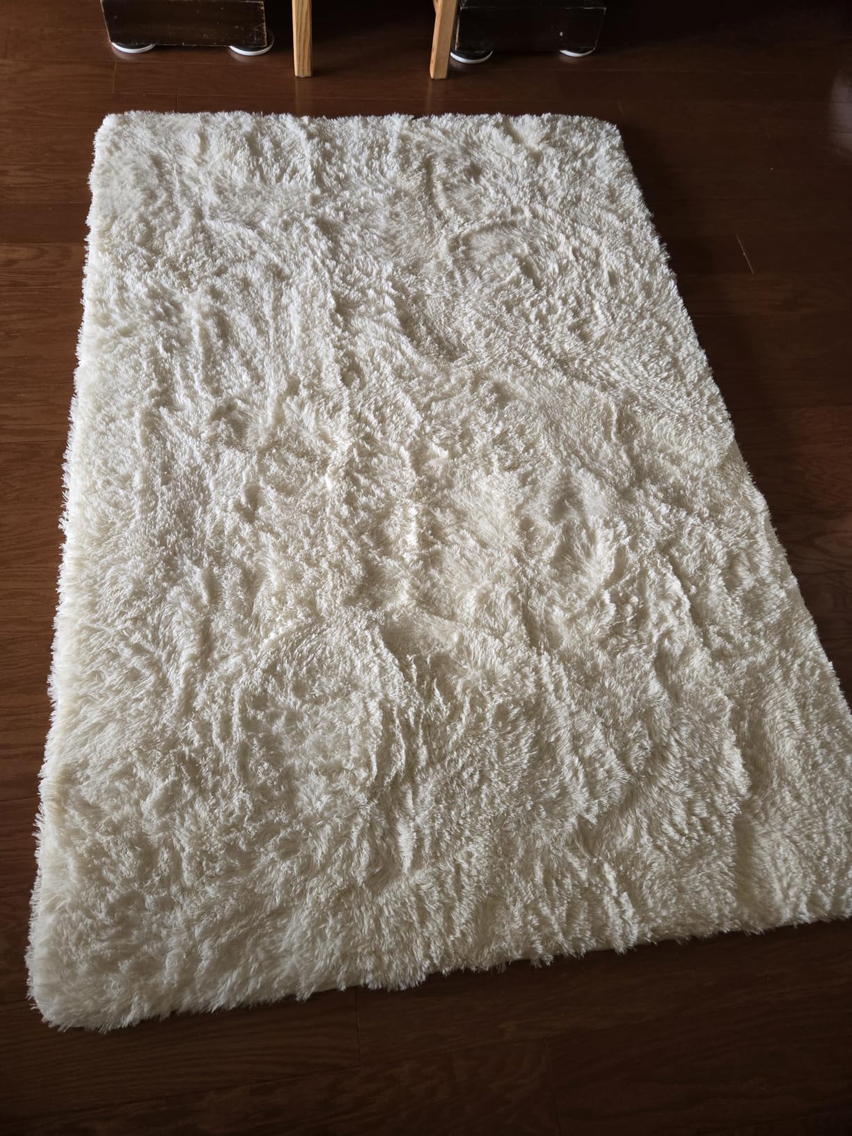 Ophanie Round Washable Rugs 5Ft Ivory Circle Area Rug, Baby Nursery Living Room Bedroom Decor Circular Carpet 5 Foot, Fluffy Fuzzy Shag Plush Cream for Kids Boys Girls Teen with Over 99 pcs Pile fibers customer photo 1