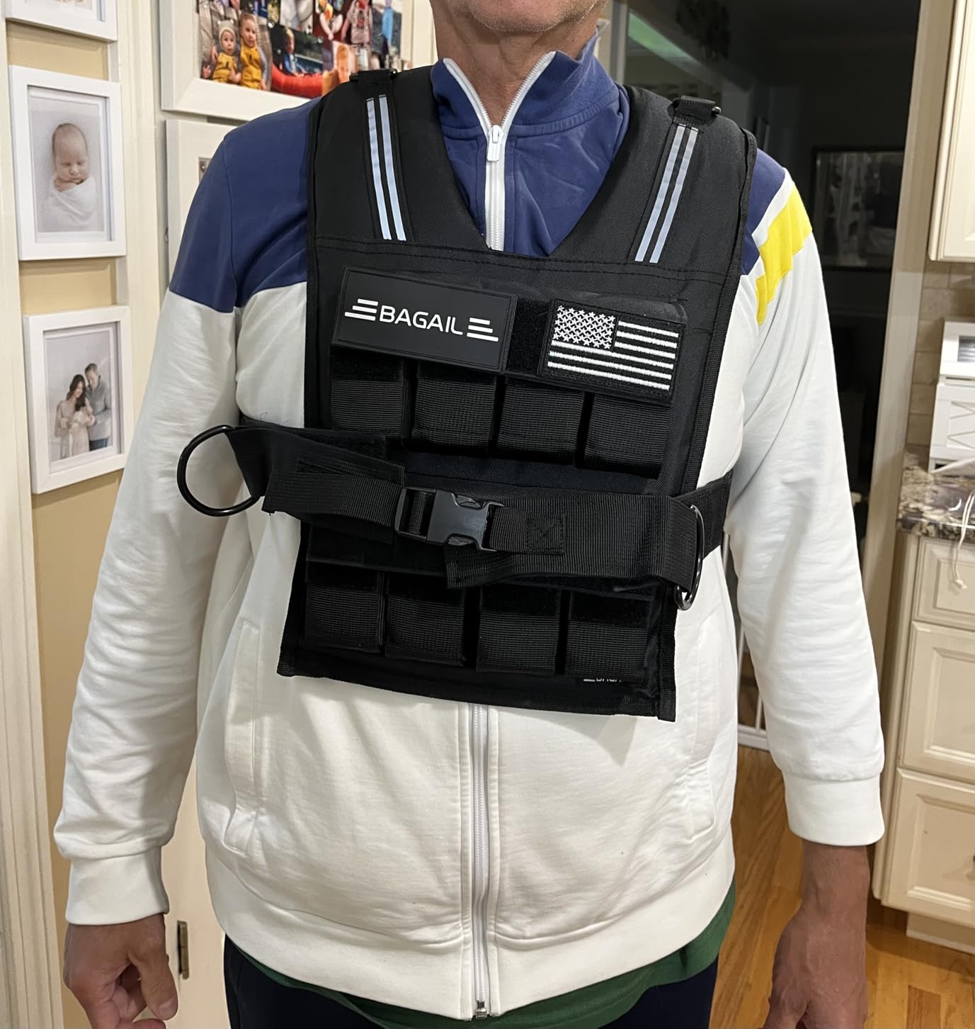 BAGAIL Weighted Vest Men, 20lb/30lb/40lb Adjustable Weight Vest for Woman with Removable Iron Weights, Women's Rucking Vest for Walking, Workout, Running, Strength Training customer photo 1