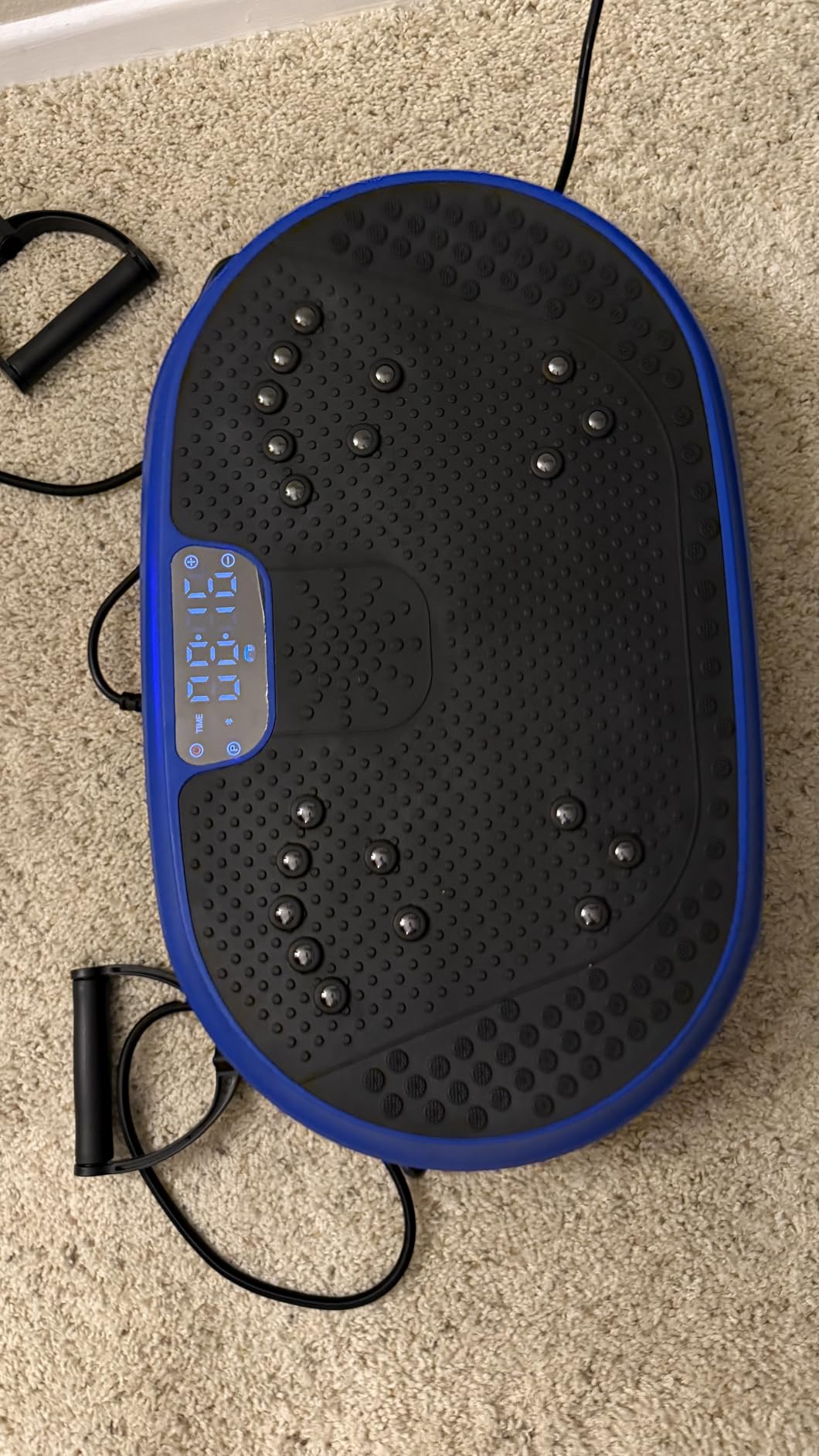 Vibration Plate Exercise Machine, Vibrating Fitness Platform for Lymphatic Drainage, Full Body Shaker Workout Equipment, Bluetooth Power Shaping Vibrate Plate, Board Sport for Home Exercise Gym, Blue customer photo 2