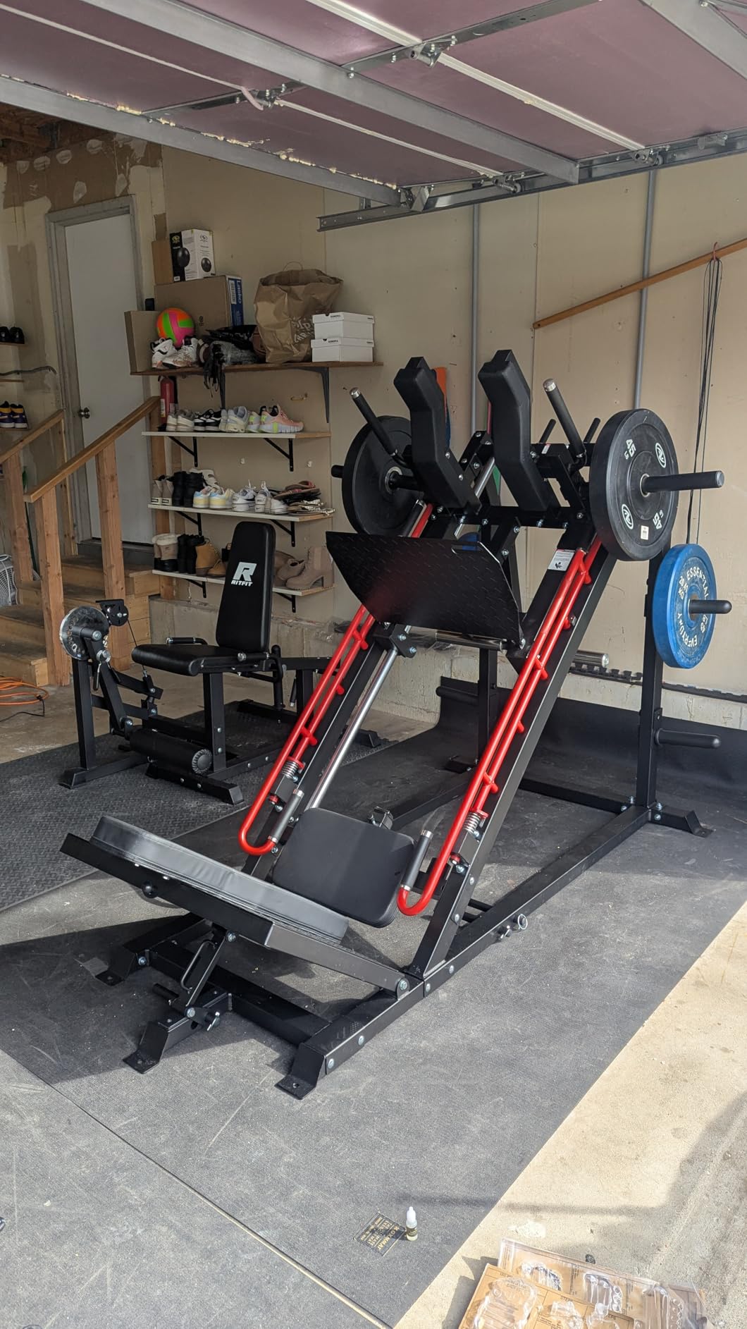 RitFit Gazelle Pro 3-in-1 Leg Press & Hack Squat Machine, 2000LB Capacity | High-Tensile Steel Frame with Roller Bearings, Adjustable Angles and Weight Storage customer photo 2
