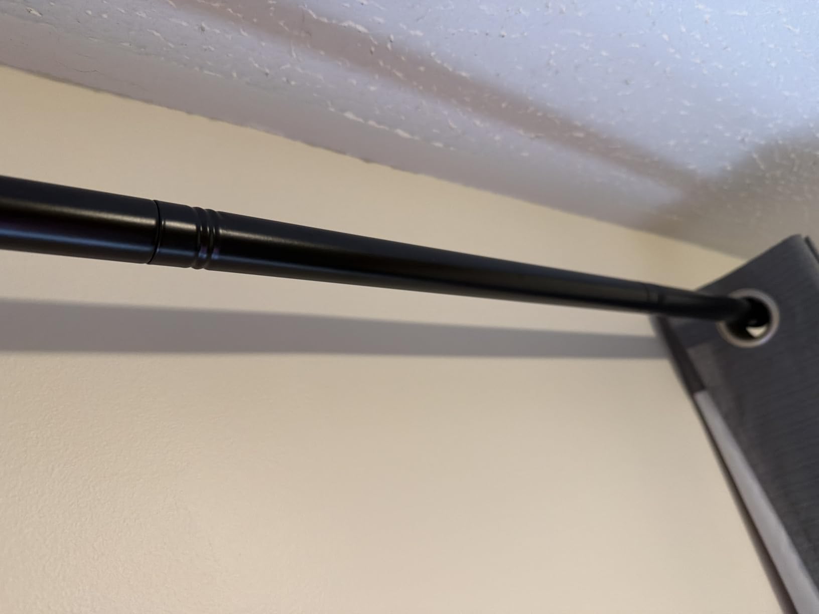 YaFex Curtain Rods 32-144 Inch, Heavy Duty 1 Inch Adjustable Curtain Rod for Windows, Black Extra Long Window Treatment Rods, Modern Design, Easy Installation customer photo 1