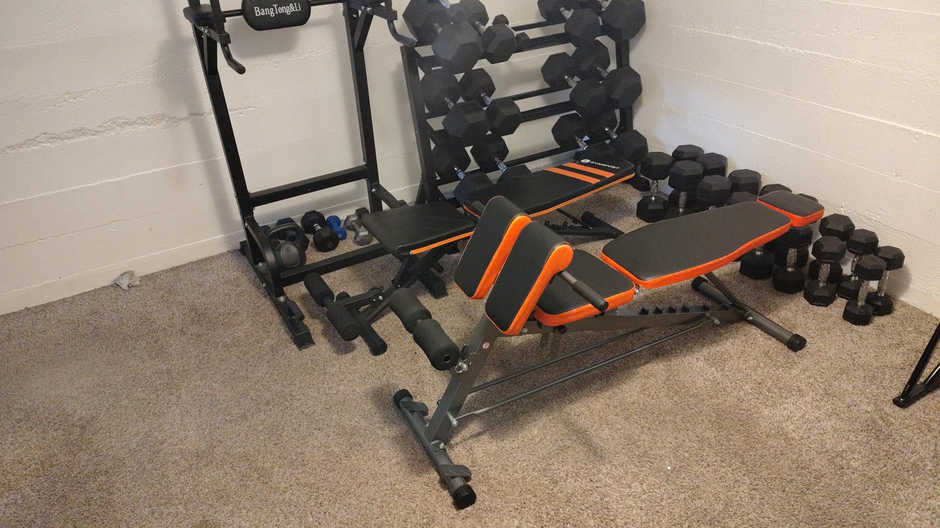 XDDIAS Roman Chair, Adjustable Weight Bench Back Extension Machine for Home Gym, 1000LBS All-in-One Sit Up Bench with Dumbbell Rack, Incline, Decline, and Flat Bench for Hyperextension, Core, Glute customer photo 2