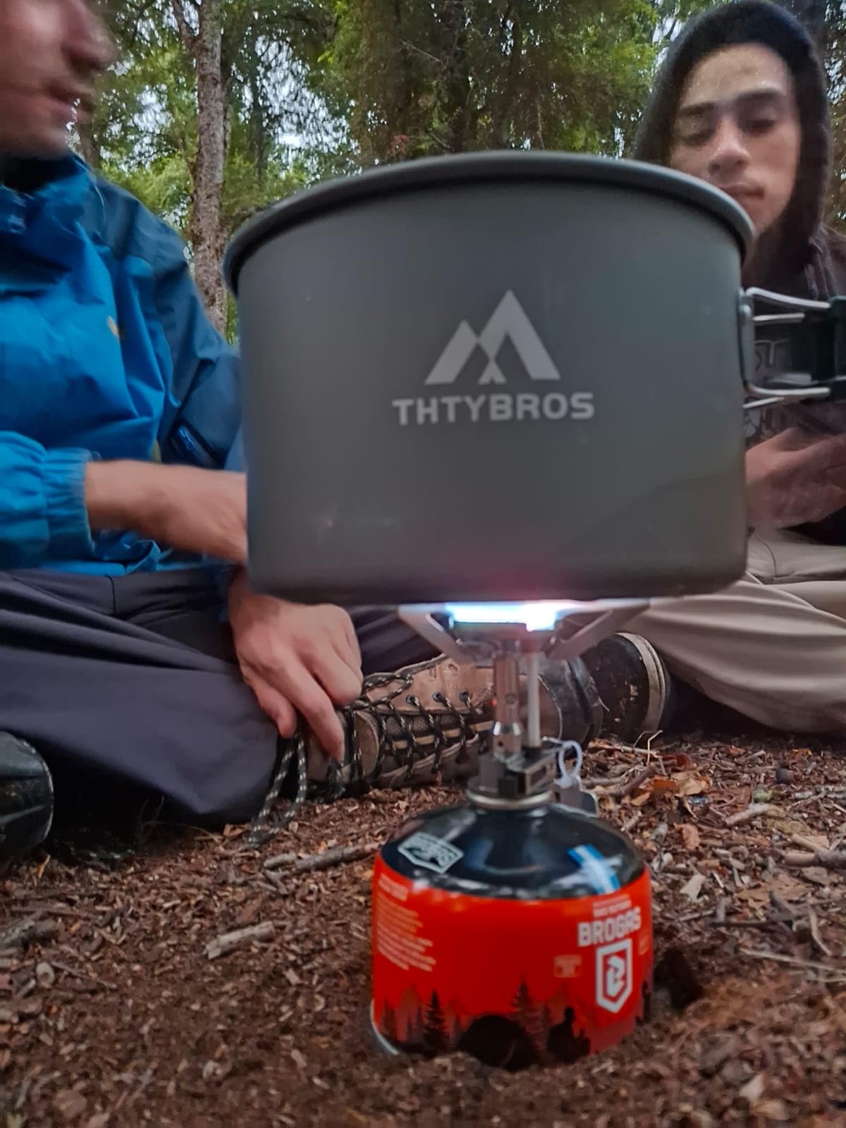 THTYBROS 27pcs Camping Cooking Set for 2-4 People, Portable Cookware Set with Kettle, Pots & Pans, Stainless Steel Utensils, Plates, Dishware for Backpacking, Picnic, Outdoor Adventures customer photo 1