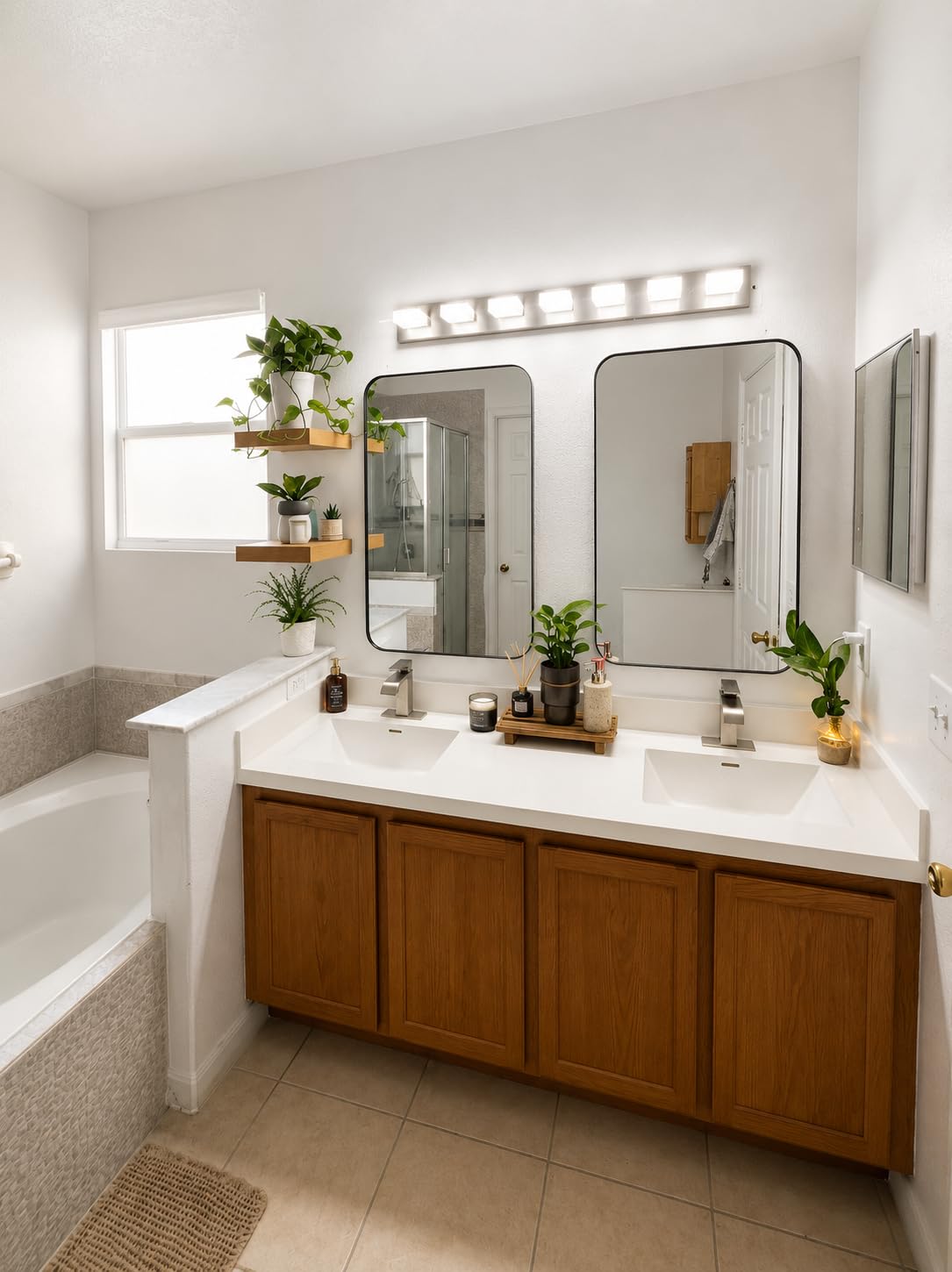 Brushed Nickel Bathroom Mirrors 22
