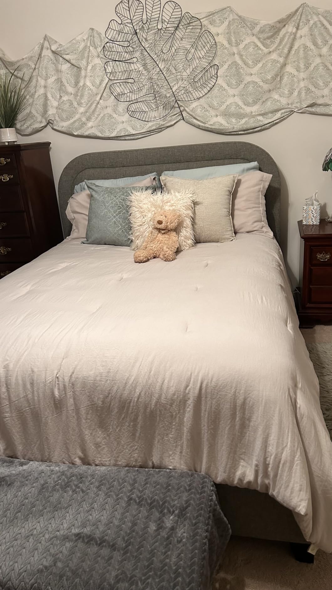 Bedsure Gentlesoft 2-in-1 King Size Comforter Set and Detachable Fluffy Blanket, Beige Bedding Set for All Season Use, Detachable Design for Space Saving (Includes 2 Pillow Shams, 2 Pillowcases) customer photo 2