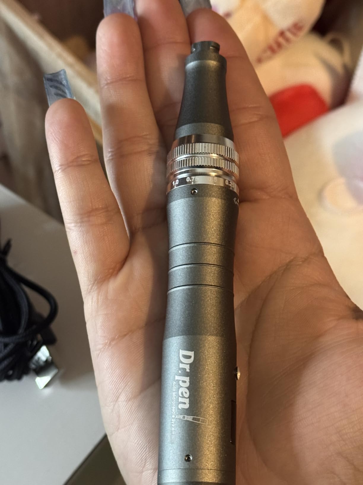 Dr Pen m8 Derma Roller Pen for Women Men, Microneedles Pen Derma Roller kit- 0.25 mm customer photo 1